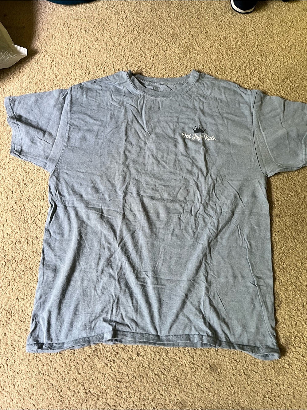 Old Guy’s Rule golf design light blue t-shirt